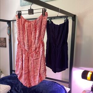 2 Forever 21 sleeveless rompers- M